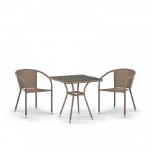 Комплект дачной мебели Афина Мебель T282BNT/Y137C-W56 Light Brown 2Pcs