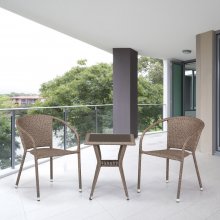 Комплект дачной мебели Афина Мебель T25B/Y137C-W56 Light brown 2Pcs