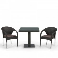 Комплект дачной мебели Афина Мебель T605SWT/Y79A-W53 Brown 2Pcs