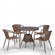 Комплект дачной мебели Афина Мебель T197AT/Y137A-W56  Light Brown 4Pcs