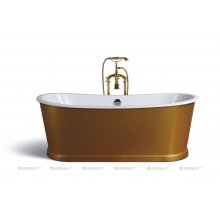 Чугунная ванна Sharking SW-1012A 170x75 (с декоративной панелью в золоте)