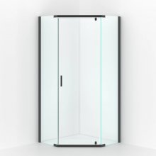 Душевой уголок BERGES SOLO T Black 90x90 см