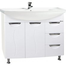 Тумба с раковиной Bellezza Глория 105 напольная белая с б/к