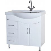 Тумба с раковиной Bellezza Коралл 85L напольная белая