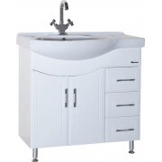 Тумба с раковиной Bellezza Коралл 85R напольная белая