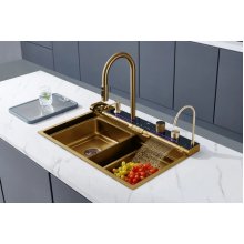 Мойка кухонная Cerutti SPA GLORIA Pro nano gold (золото)