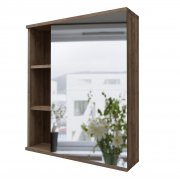 Зеркало-шкаф Grossman ФОРТА-70 см универсальное темный дуб галифакс