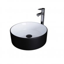 Раковина Grossman GR-4040BW накладная, черная (белая внутри)