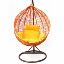 Подвесное кресло KVIMOL KM-0001 большая оранжевая корзина