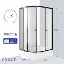 Душевой уголок Parly ZFM1201B R