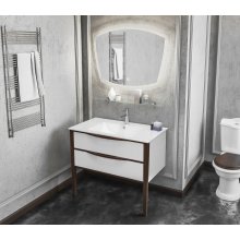 Мебель для ванной Smile Риголетто 120 белый/орех Ibiza
