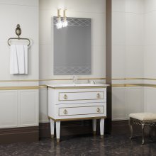 Мебель для ванной Smile Порто 100 белый/золото