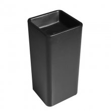 Раковина SantiLine SL-4013MB напольная чёрная матовая
