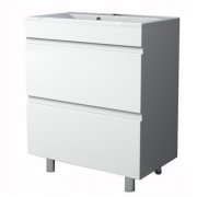 Тумба с раковиной Stella Polar Памелла 100 (2 ящ.) напольная белая
