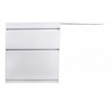 Тумба с раковиной Style Line Даллас 140 L (2 ящ.) Люкс Plus напольная белая