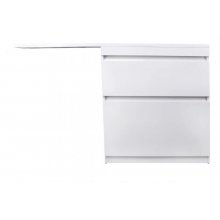 Тумба с раковиной Style Line Даллас 140 R (2 ящ.) Люкс Plus напольная белая