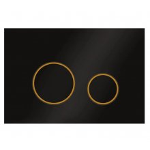 Клавиша смыва VECONI ROUND DESIGN черный матовый, кайма золото